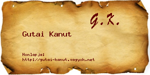 Gutai Kanut névjegykártya